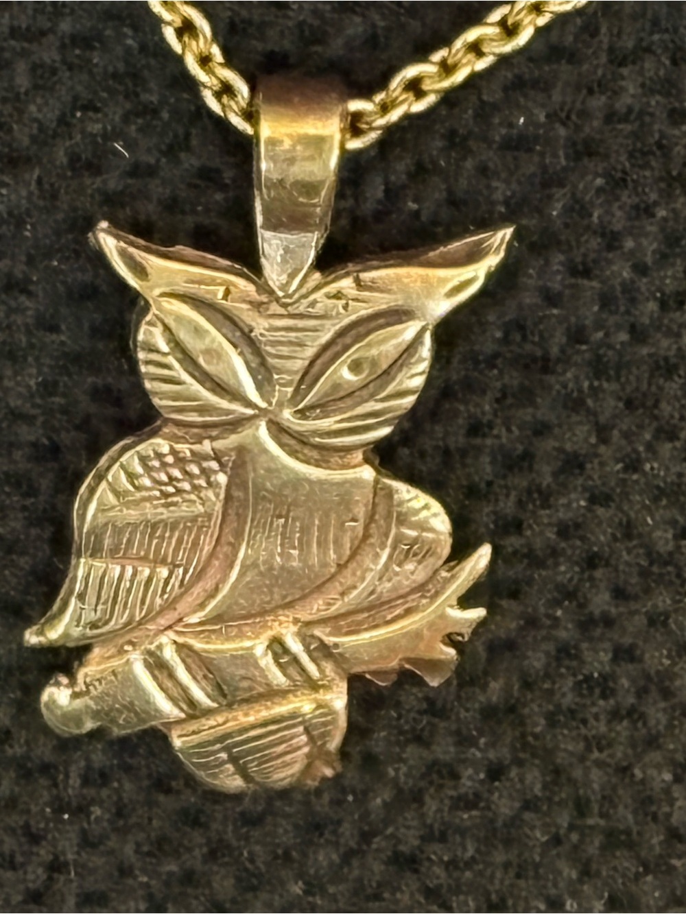 Gold-Tone Owl Pendant Necklace - Women's Jewelry